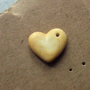 polymer clay heart-cookie charm