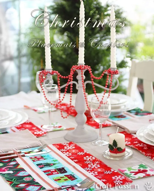 christmas placemats coasters