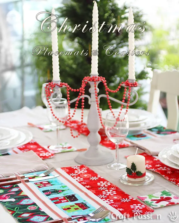 christmas placemats coasters