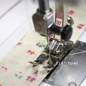 sew 1/4" seam allowance