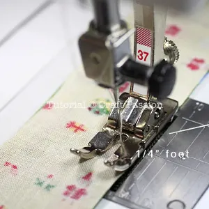 sew 1/4" seam allowance