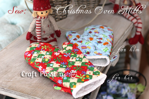 christmas oven mitts