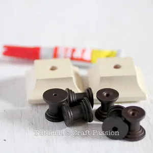 make candle stand out of knob and base