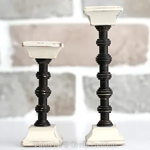 make candle stand out of knob and base