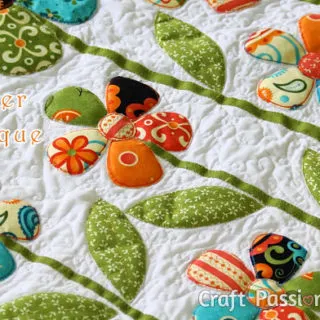 secret garden flower applique