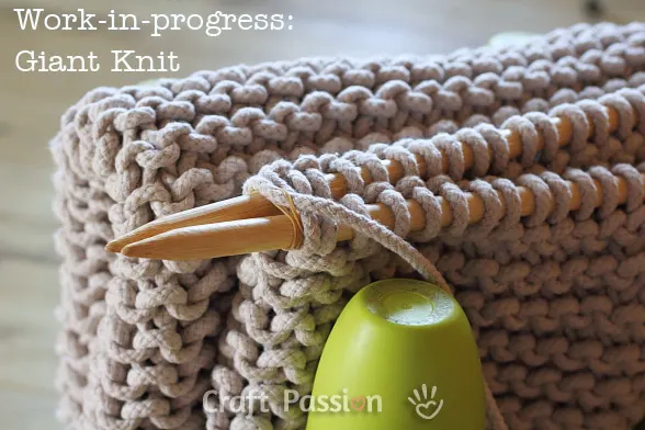 giant knit work in progress