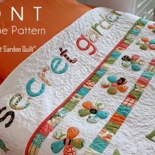 Secret Garden Font Applique Pattern
