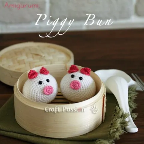 Crochet Pig Bun Pattern