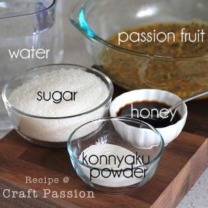 ingredient for passion fruit jelly