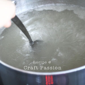 cooking konnyaku jelly liquid