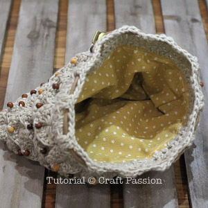 crochet purse with lining