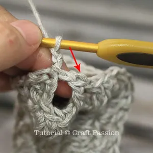 crocodile stitch in round