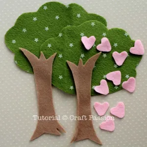 how to sew small tree ornament with felt
