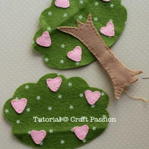 how to sew tree with felt