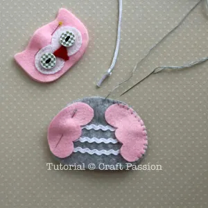 how to sew small owl with felt
