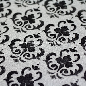 stencil print on felt