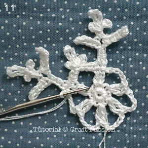 how to crochet snowflake