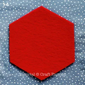 hexagon felt piece