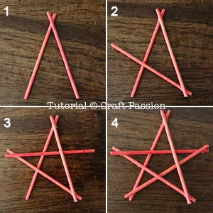 make wooden skewer star