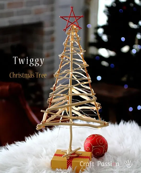 twigs wooden christmas tree