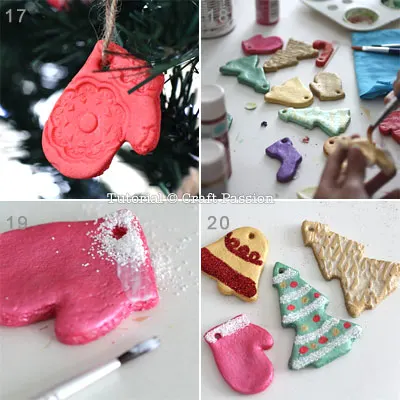 paint salt dough ornaments