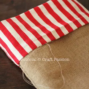 how to sew christmas stocking