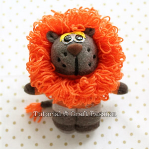 sock lion tutorial 13 single sock lion