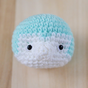 eyes of amigurumi puppy