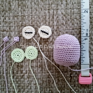 crochet micro amigurumi owl