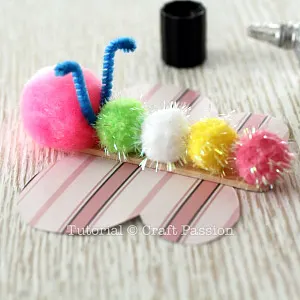 glue small pom poms