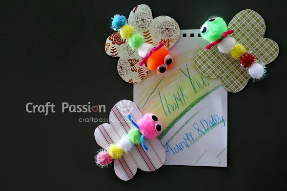 easy butterfly fridge magnet
