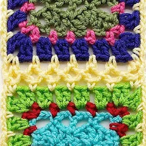 scallop join granny squares
