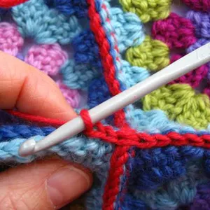 slip stitch back join granny square
