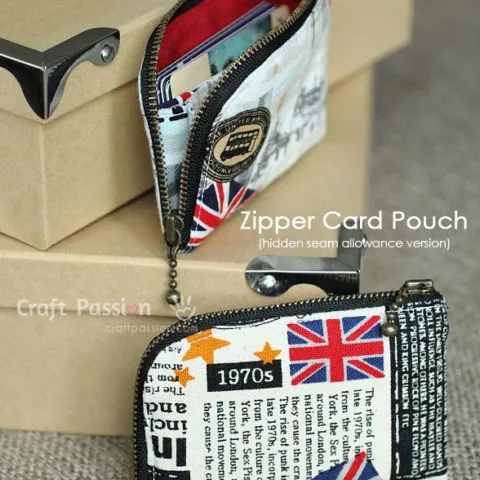 SEW ZIPPER CARD POUCH SEWING PATTERN