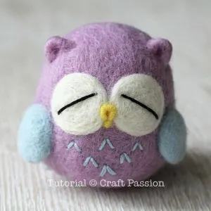 needle felted owl
