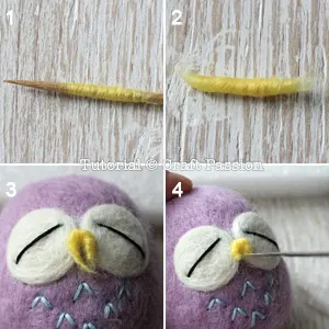 needle felted owl