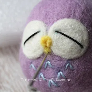 needle felted owl