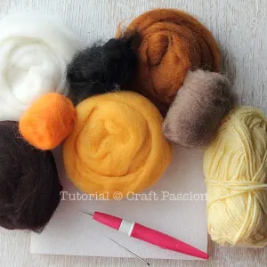 needle felted lion