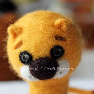 needle felted lion