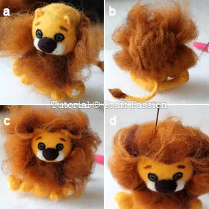 needle felted lion