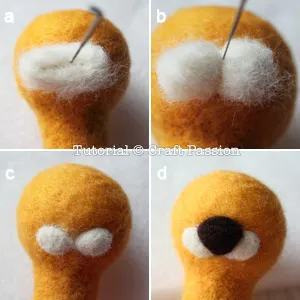 needle felted lion