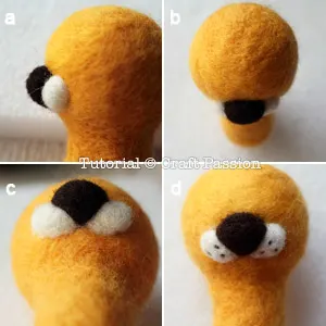 needle felted lion