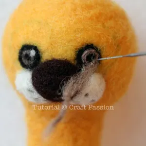 needle felted lion