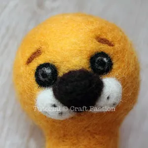 needle felted lion