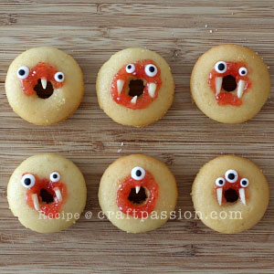 halloween monster donuts