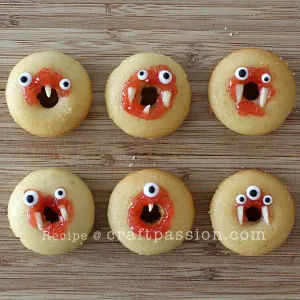 halloween monster donuts