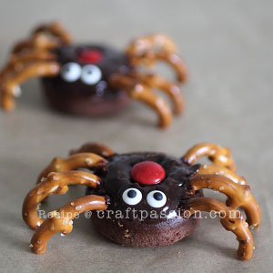 halloween spider donuts