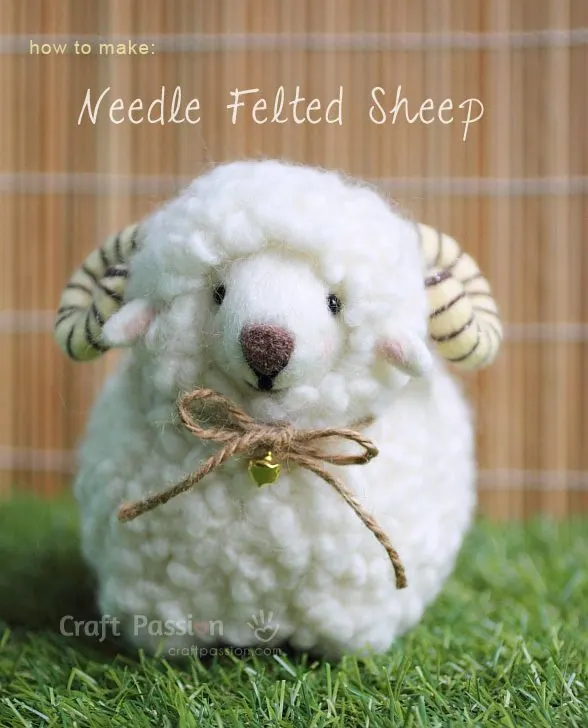 needle felted sheep