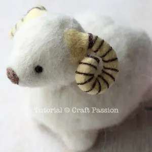 needle felted sheep