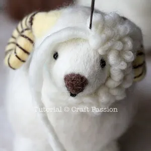 needle felted sheep